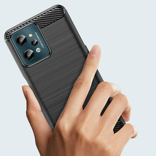 Hurtel Carbon Back Cover Σιλικόνης Μαύρο (Realme C31)