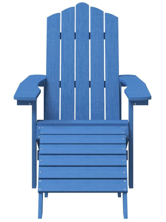 Adirondack Garden Lounge Set for Small Outdoor Spaces 3 Pieces Light Blue