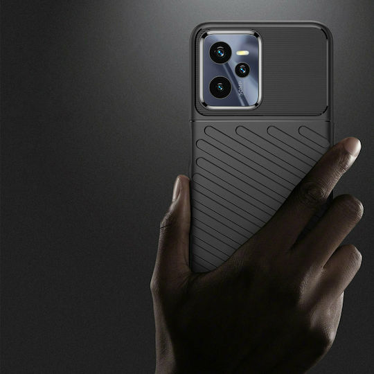 Hurtel Thunder Back Cover Silicon Negru (Realme C35)