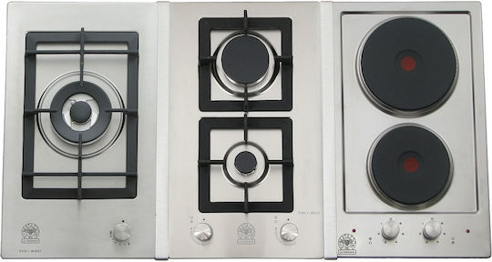La Germania Gas Cooktop Autonomous Inox 92.7x51εκ. Silver