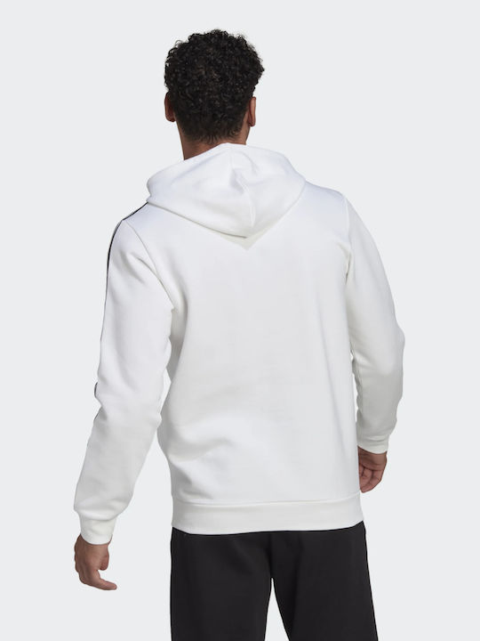 adidas Essentials Φούτερ Λευκό με Κουκούλα