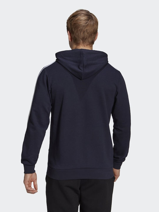 Adidas Essentials Men's Sweatshirt with Hood and Pockets Navy Blue