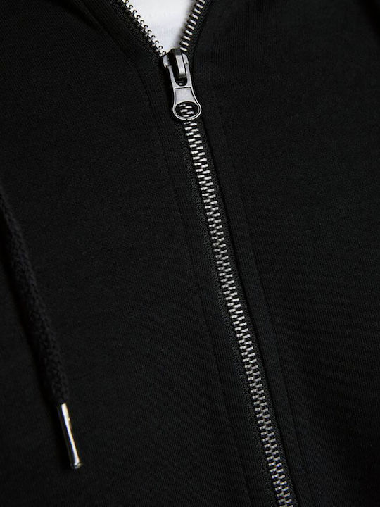 Black Hooded Cardigan