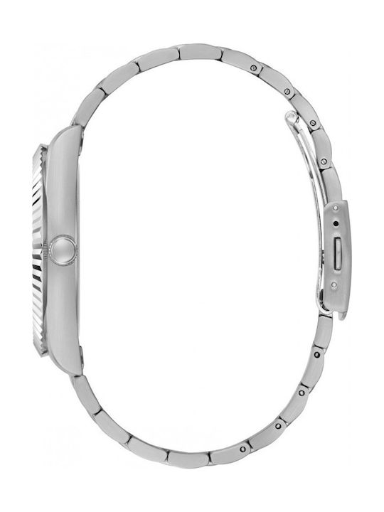 Guess Connoisseur Men's Watch 42mm Battery with Silver Metal Bracelet