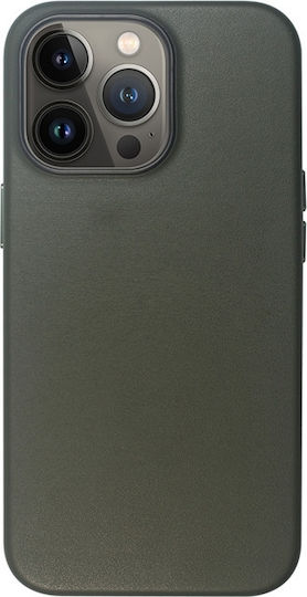 Vivid Leather MagSafe Задна корица Изкуствена кожа Olive Green (iPhone 13 Pro)
