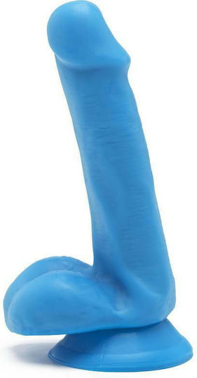 ToyJoy Happy Dicks Get Real Ρεαλιστικό Dildo με Όρχεις και Βεντούζα Blue 15cm
