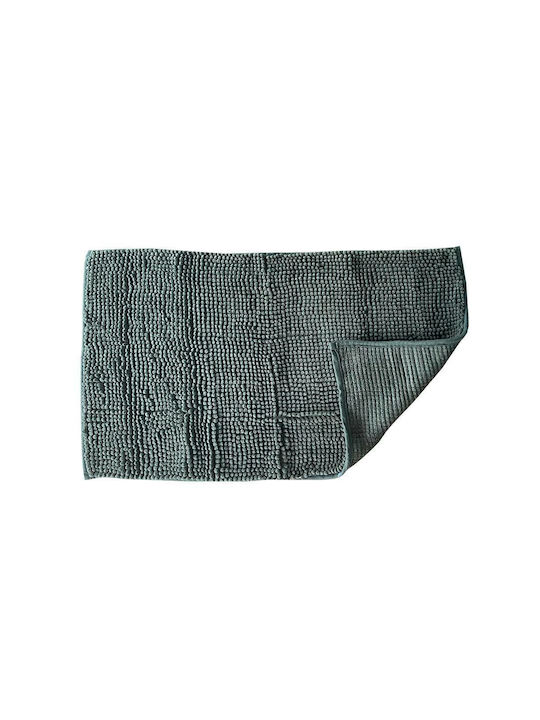 Sidirela Κουρτίνα Μπάνιου Υφασμάτινη 180x180cm Πράσινη Με Πατάκι Μπάνιου 45x75cm