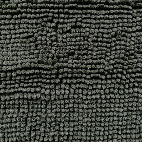 Sidirela Shower Curtain Fabric 180x180cm Green With Bath Mat 45x75cm