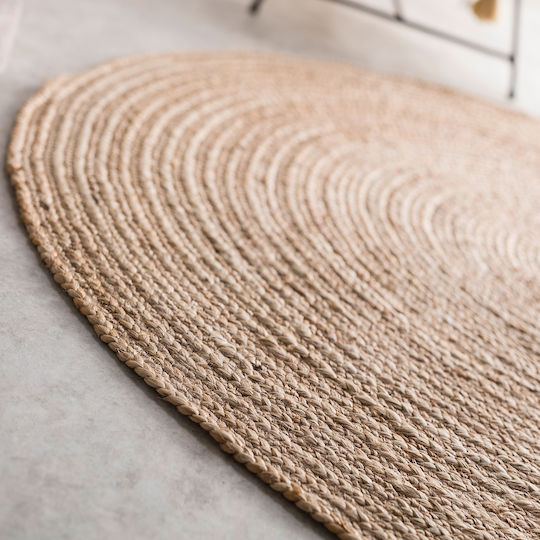 Gofis Home 258 Teppich Rund Sommer Korbweide Natural Rundo