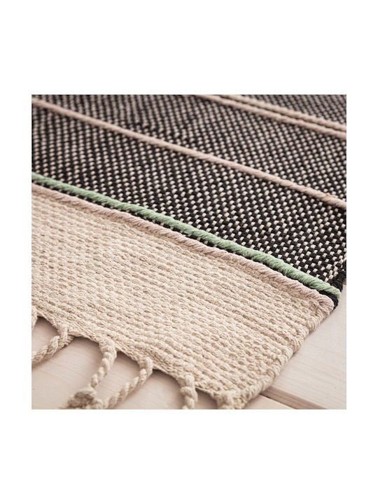 Gofis Home Aladdin 704 Χαλί Ορθογώνιο Βαμβακερό με Κρόσια 15 Carbon / Sea 130x190cm