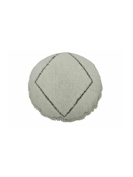 Fotolii Puf Bolster Impermeabil Berber Soul Albă 70x70x20cm