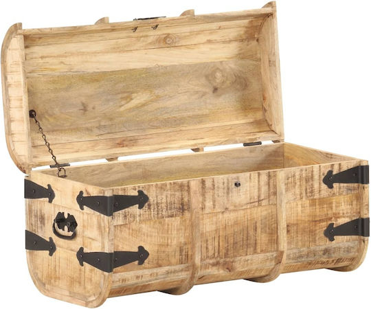 vidaXL Wooden Decorative Trunks Set Beige 2pcs