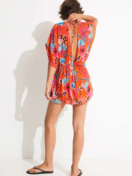 Desigual Angelina Women's Mini Dress Beachwear Orange