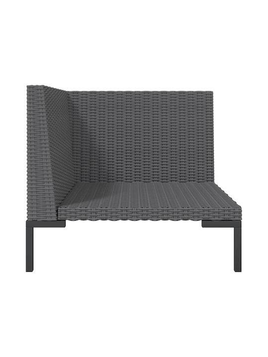 Zweisitziges Sofa Außenbereich Rattan mit Kissen 70x70x61cm