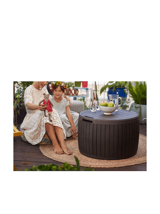 Keter Polypropylene Outdoor Storage Box Circa 140lt Wood 68x68x43.5cm