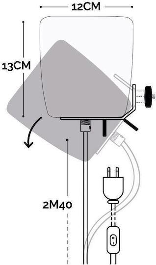 La Case de Cousin Paul Swing Clasic Lumină de Perete cu Soclu E14 Albastru 12cm