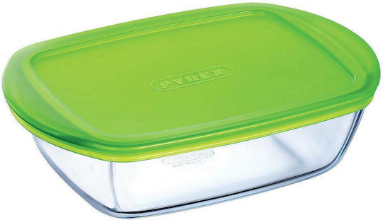 Pyrex Microwave Glass Lunch Box Green 400ml