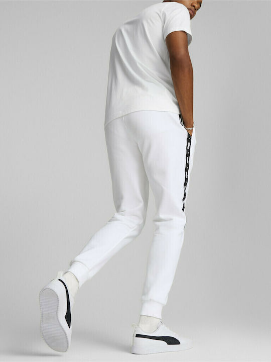 Ess+ Tape Sweatpants with Elastic White