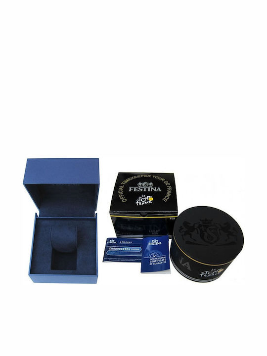 Festina Ceas Barbatesc 44mm Cronograf cu Baterie și Brățară Din Metal Argintie