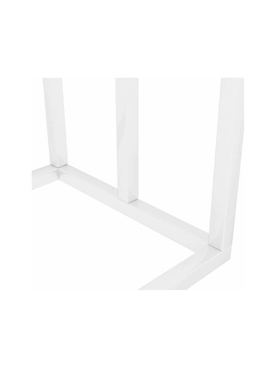 vidaXL Triple Floor Standing Bathroom Freestanding Coat Rack ​48x79cm White