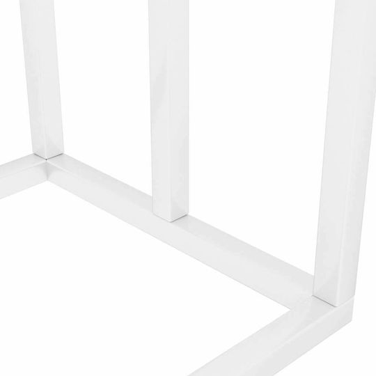 vidaXL Triple Floor Standing Bathroom Freestanding Coat Rack ​48x79cm White