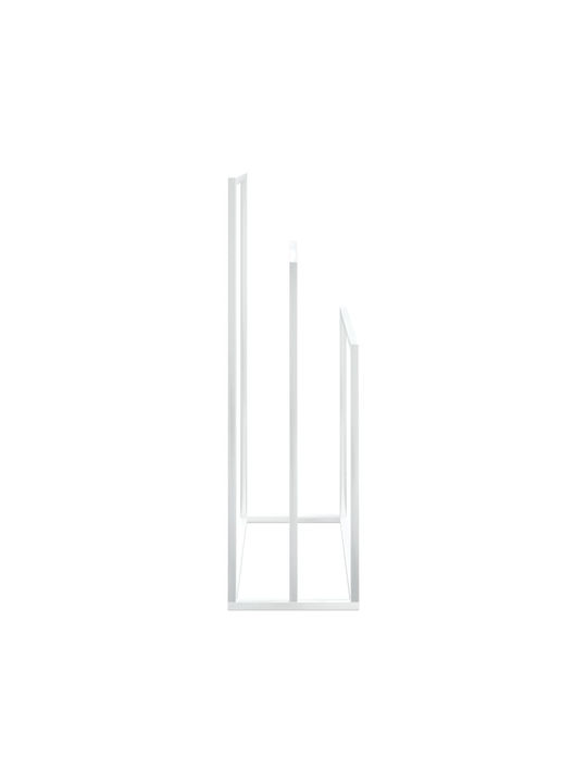 vidaXL Triple Floor Standing Bathroom Freestanding Coat Rack ​48x79cm White