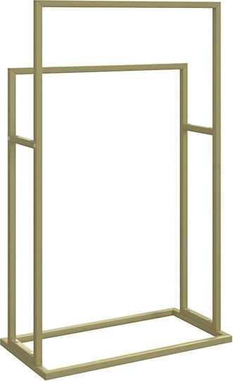 vidaXL Freistehender Kleiderständer Badezimmer Doppelt ​48x78.5cm Goldener