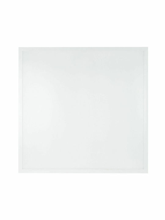 Elvhx Τετράγωνο Χωνευτό LED Panel 40W με Φυσικό Λευκό Φως 4000K 59.5x59.5εκ.