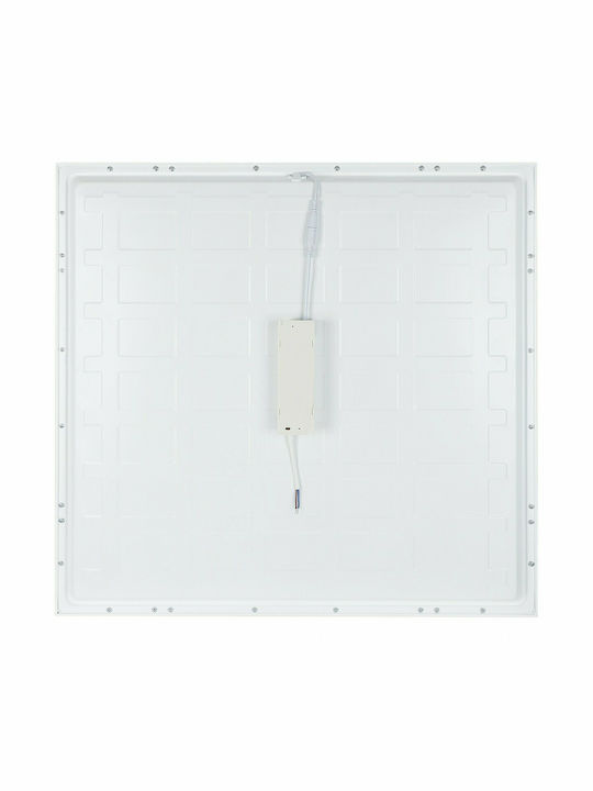 Elvhx Τετράγωνο Χωνευτό LED Panel 40W με Φυσικό Λευκό Φως 4000K 59.5x59.5εκ.
