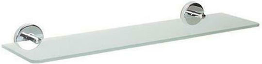 Tema Επιτοίχια Ραφιέρα Μπάνιου Γυάλινη 50x12x6cm Γκρι