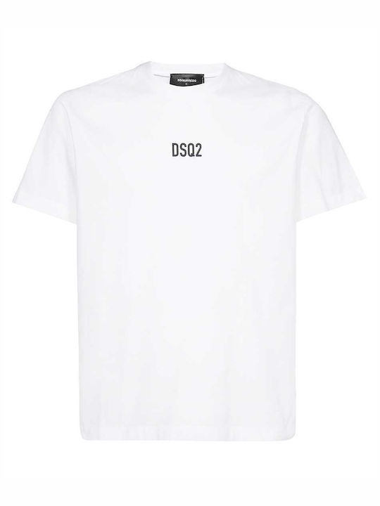 Dsquared2 T-shirt Bărbătesc cu Mânecă Scurtă Alb