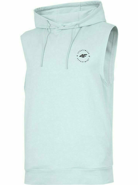 4F Men's Sweatshirt with Hood Turquoise