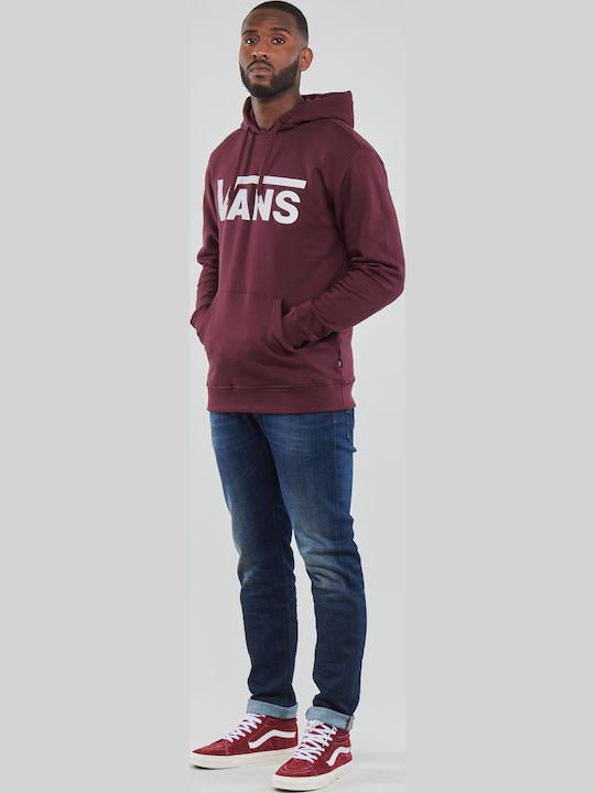 Vans Classic Po Φούτερ Μπορντό με Κουκούλα