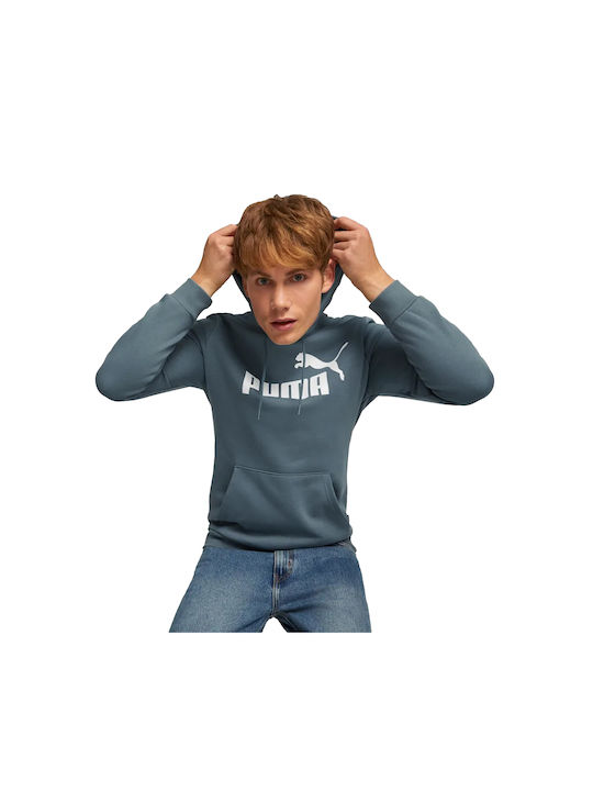 Puma Herren Sweatshirt mit Kapuze und Taschen Blau