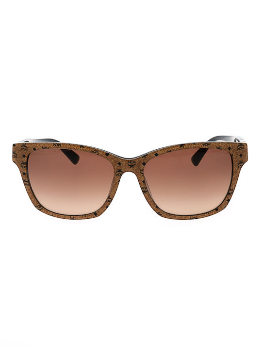 MCM Women's Sunglasses with Brown Plastic Frame and Brown Gradient Lens MCM600S 208