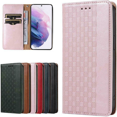 Hurtel Magnet Strap Synthetic Leather Wallet Pink (Galaxy S22 Ultra 5G)