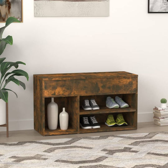 Ξύλινη με 2 Ράφια Καφέ 80x30x45cm 816053 Ξύλινη με 2 Ράφια Καφέ 80x30x45cm 816053