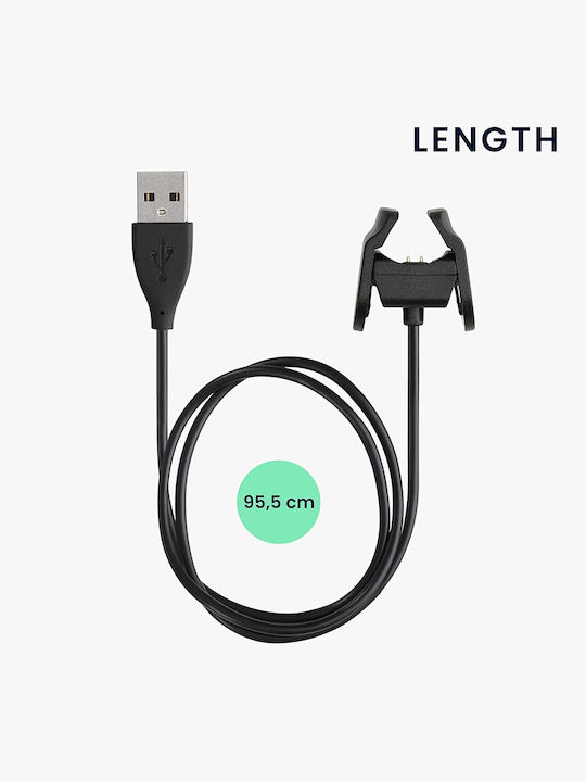 KWmobile Καλώδιο Φόρτισης USB Μαύρο (Mi Smart Band 4)
