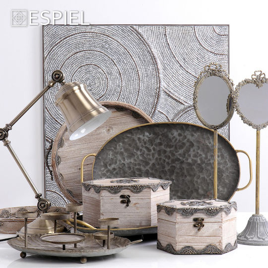 Espiel Καθρέπτης Μακιγιάζ Επιτραπέζιος 13.20x49cm Γκρι