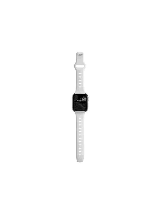 Nomad Slim Sport Armband Silikon mit Pin Weiß (Apple Watch 42/44/45mm) NM01147985