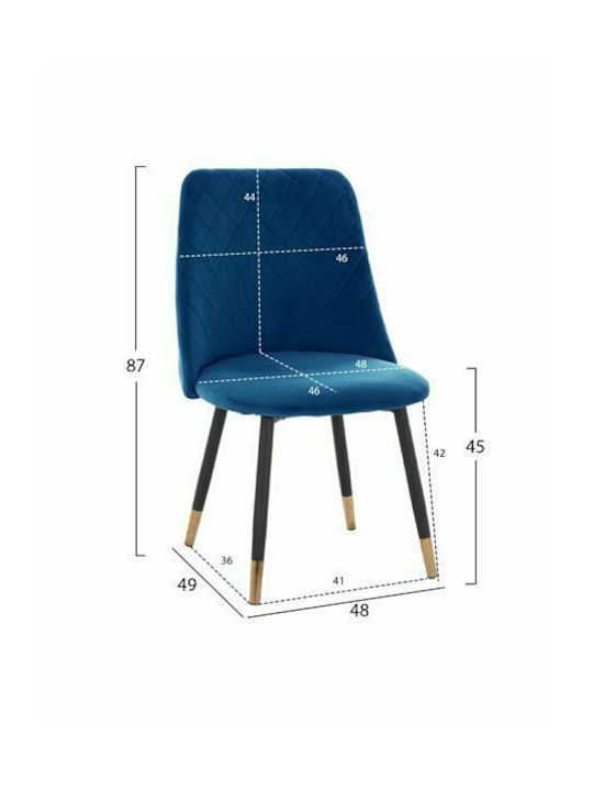 Shaily Stühle Speisesaal Blue 1Stück 48x49x87cm