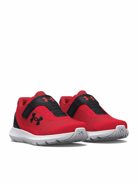 Surge 3 Kids Sports Shoes Running with Hoop & Loop Closure Red