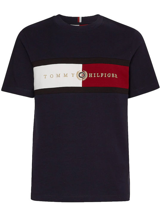 Tommy Hilfiger Ανδρικό T-shirt Navy Μπλε με Λογ...