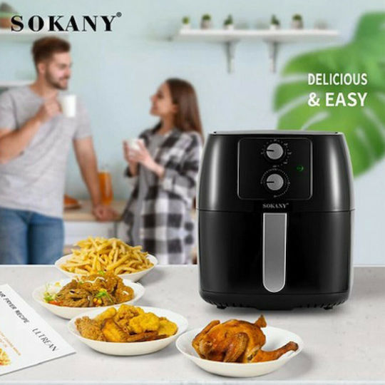 Sokany Air Fryer με Wi-Fi 5lt Μαύρο SK-8017
