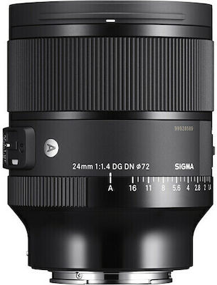 Sigma Full Frame Φωτογραφικός Φακός 24mm f/1.4 DG DN Art Wide Angle για Sony E Mount Black