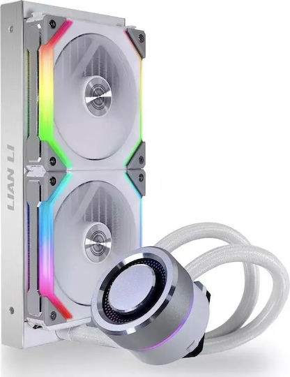 Lian Li Galahad 240 AIO v2 v2 Water Cooling System AIO CPU with 2 120mm Fans and RGB Lighting Silver