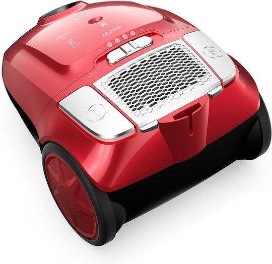 Tesla BG200R Ηλεκτρική Σκούπα 800W με Σακούλα 2lt Κόκκινη
