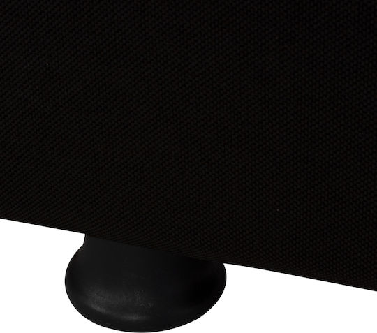 Andri Three-Seater Couch Bed with Storage Space Black 180x72x77 cm