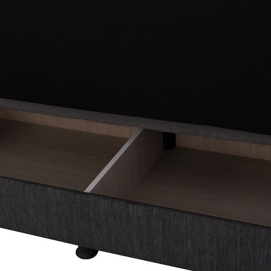 Andri Dreisitzer Sofa Sofa mit Stauraum Dark grey 180x72x77cm