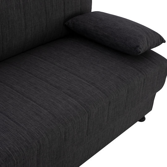 Andri Dreisitzer Sofa Sofa mit Stauraum Dark grey 180x72x77cm